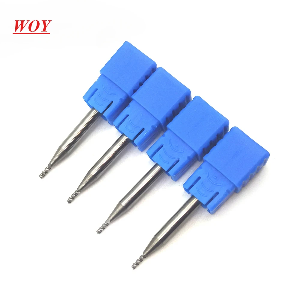 

WOY Carbide end mill 3Flute Φ1.0*50L Aluminum Wood milling cutter Tungsten Steel endmills Tool By Cnc Maching