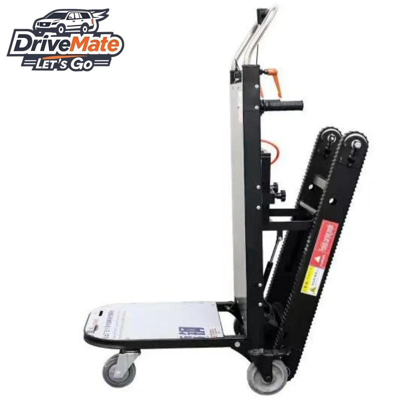 

Electric Stair Climbing Metal Dolly Cart with Four-Wheel Platform Customizable OEM Support for Storage Tools Transportation