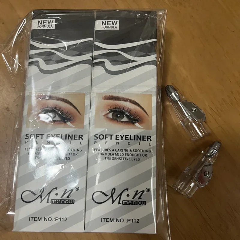 12pcs/box MENOW White Eyeliner Pencil Waterproof Lying Silkworm Brighten Eye Liner Pen Semi-Permanent Makeup Tattoo Accessories
