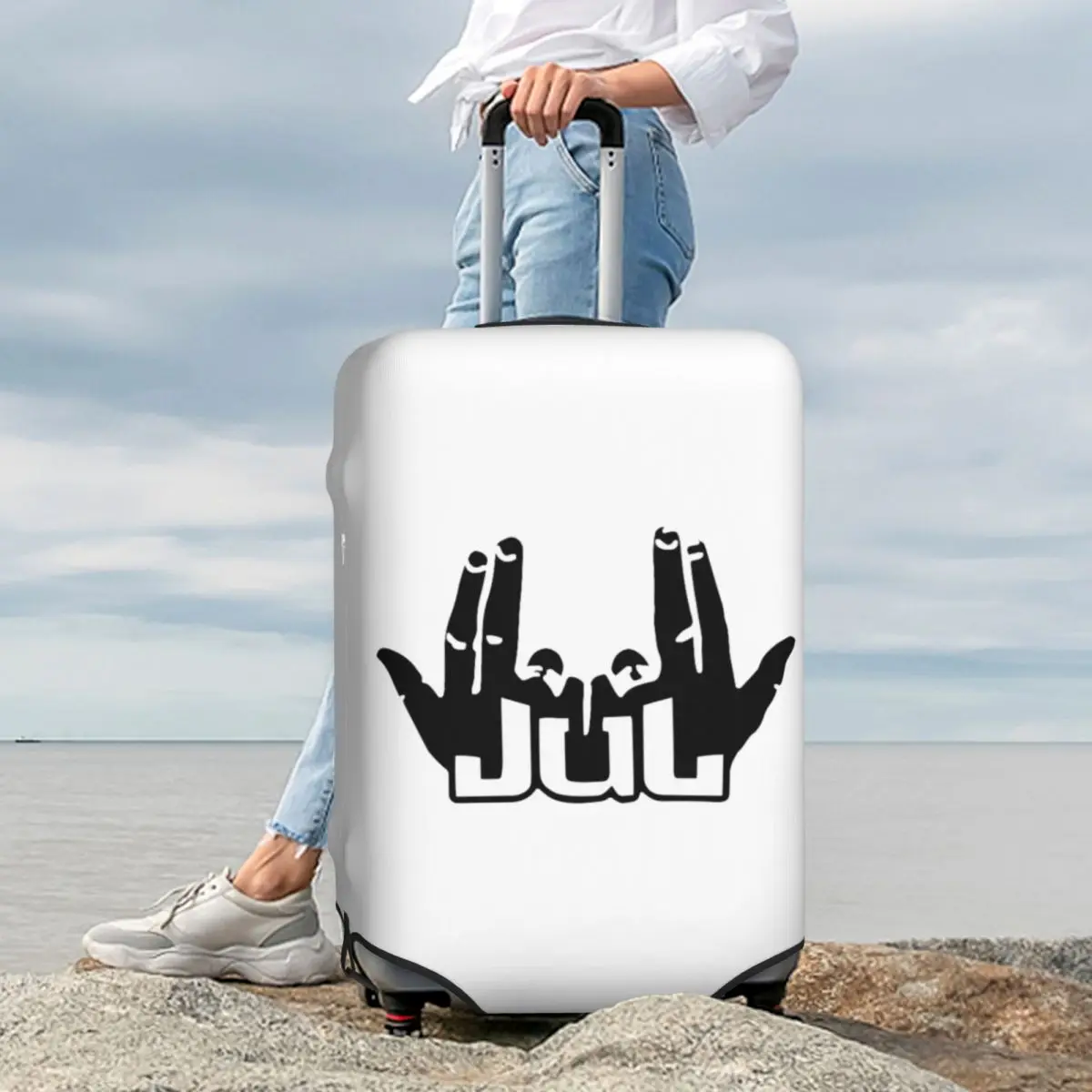 

Jul Sign 2 Suitcase Cover Protection Elastic Travel Luggage Protector Covers for 18-32 Inch