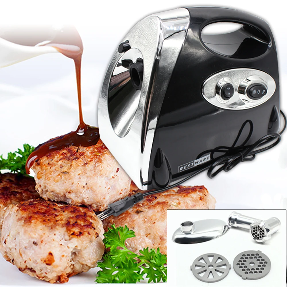 LOYALHEARTDY 2800W Stainless Steel Electric Meat Grinder Sausage Filling Machine Black Multi-function Meat Grinder