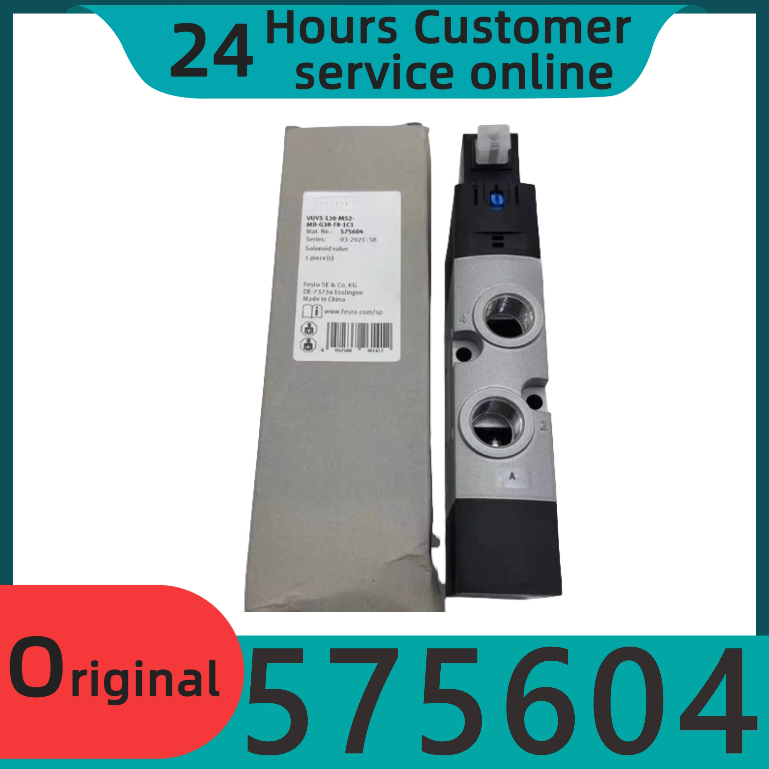 

Brand new original solenoid valve VUVS-L30-M52-MD-G38-F8-1C1/B2+G 575602 575604 575606 8059148