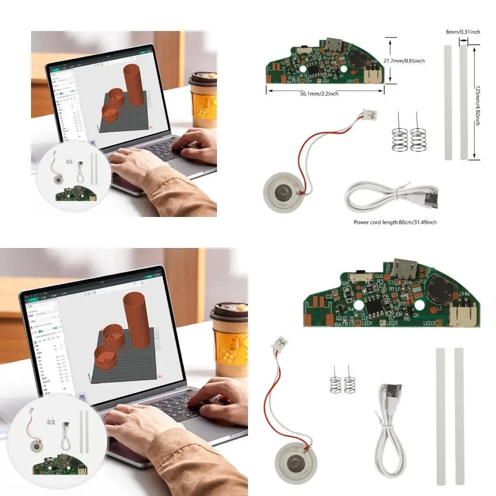 

652F Printer Parts Humidifier 400ml Capacity Smooth Design Minimal Noise Air Humidifier Maker Circuit Board