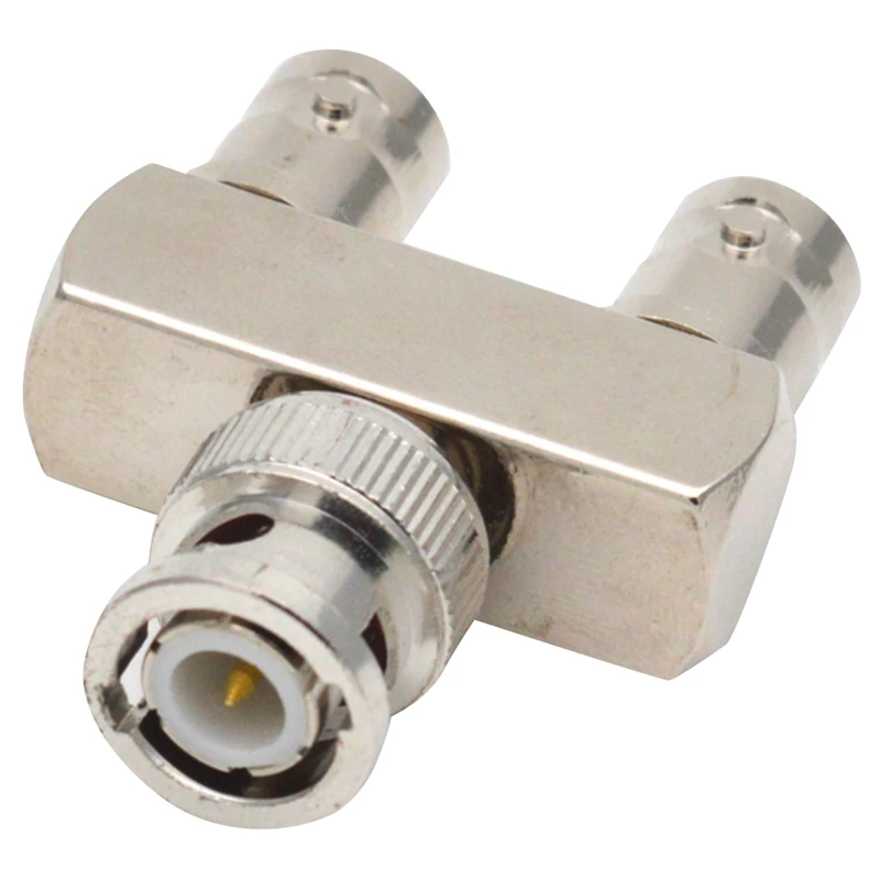 Pure Copper Connector BNC Three-Way One Male to Two Female Y-Type BNC Male to Female BNC-JKK RF Adapter