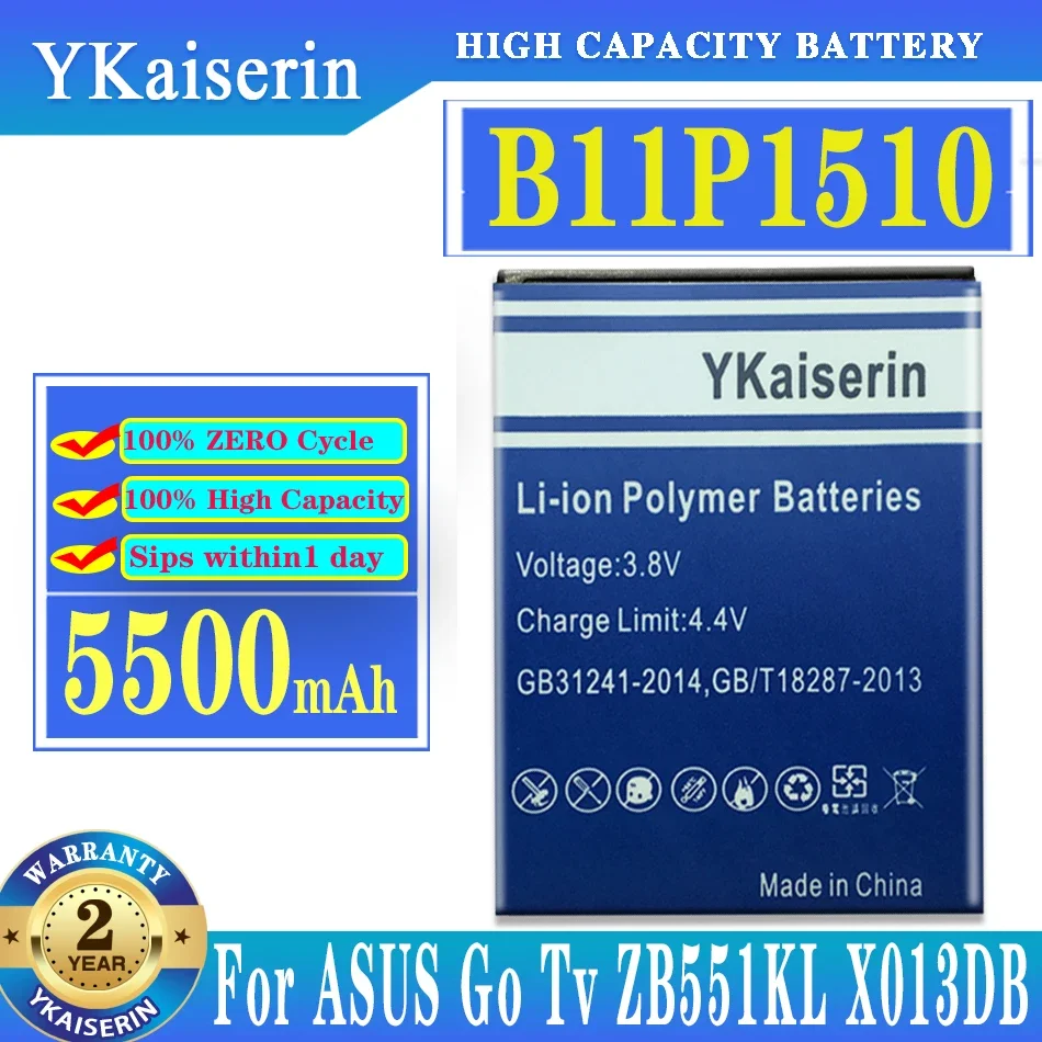 YKaiserin For ASUS ZB551KL Phone Battery For ASUS ZenFone Go TV ZB551KL X013DB 5500mAh B11P1510 Batteria + Tracking Number