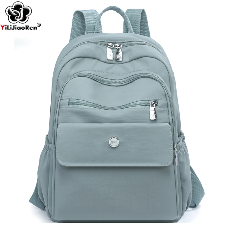 

Leisure Backpack Waterproof Nylon Daypack Women Laptop Bag Large Capacity School Bag for Girls Lightweight Travel Knapsack