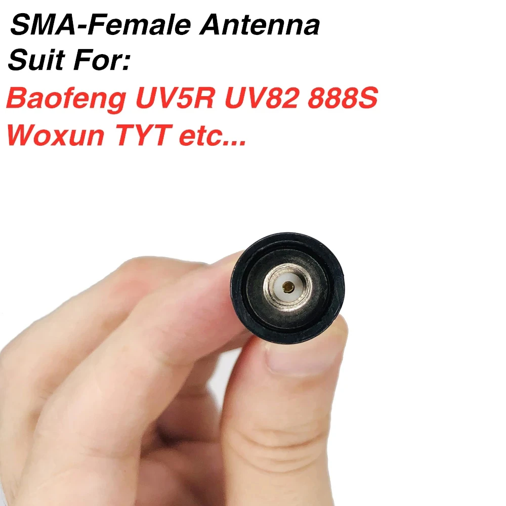 NA-771เสาอากาศอินเตอร์คอมวงคู่เสาอากาศแส้นุ่มรับสัญญาณสูงสำหรับ UV5R Baofeng ซีรีย์888S