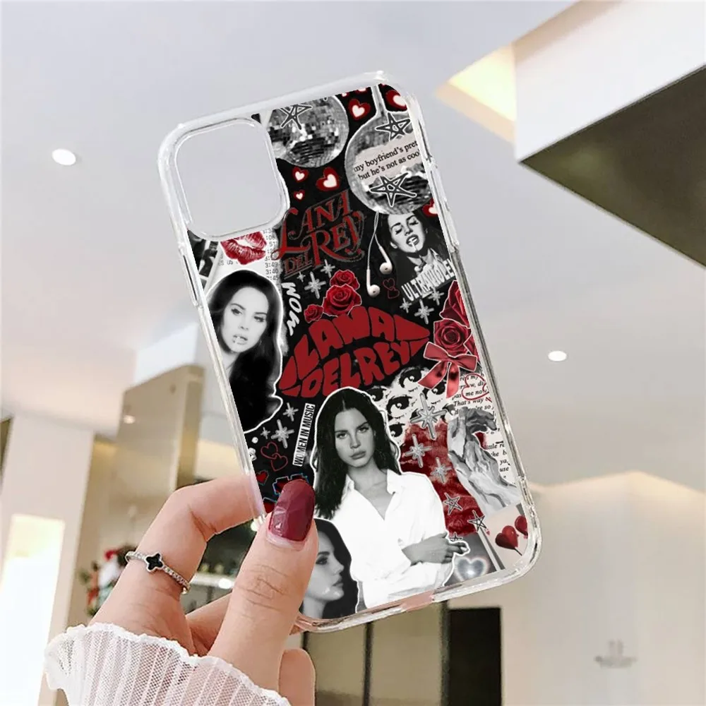 Lana Del Rey Singer Kraft Poster Phone Case For Iphone 15 11 13 14 Pro Max 7 8 Plus X Xr Xs Max Se2020 12mini Transparent Cover