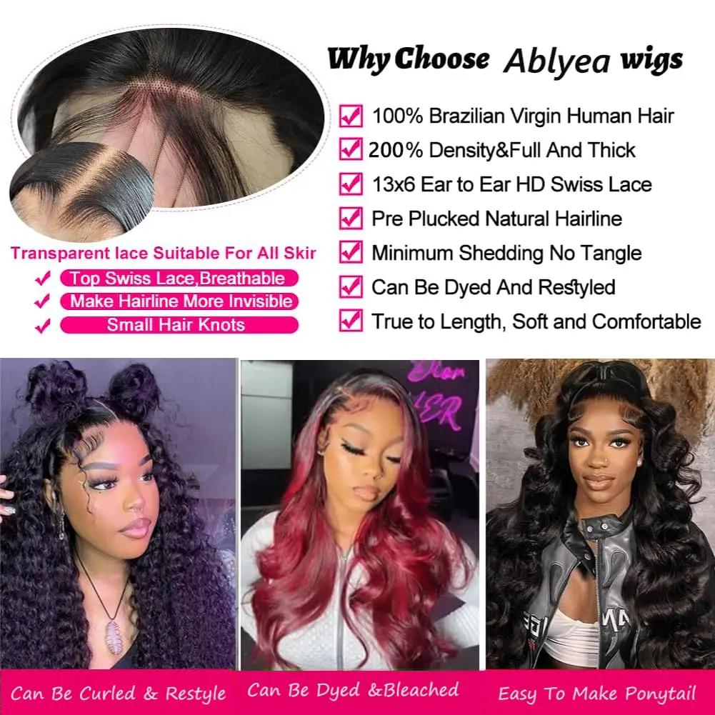 36in 5x5 HD Lace Closure Wigs 250% Body Wave Wigs Human Hair Remy Brazilian 13x6 Transparent Lace Frontal Wig Hair 100% image 4