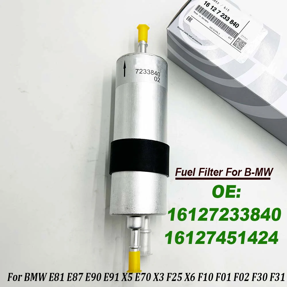 16127233840 16127451424 Fuel Filter For B-MW E81 E87 E90 E91 X5 E70 X3 F25 X6 F10 F01 F02 F30 F31 High Quality