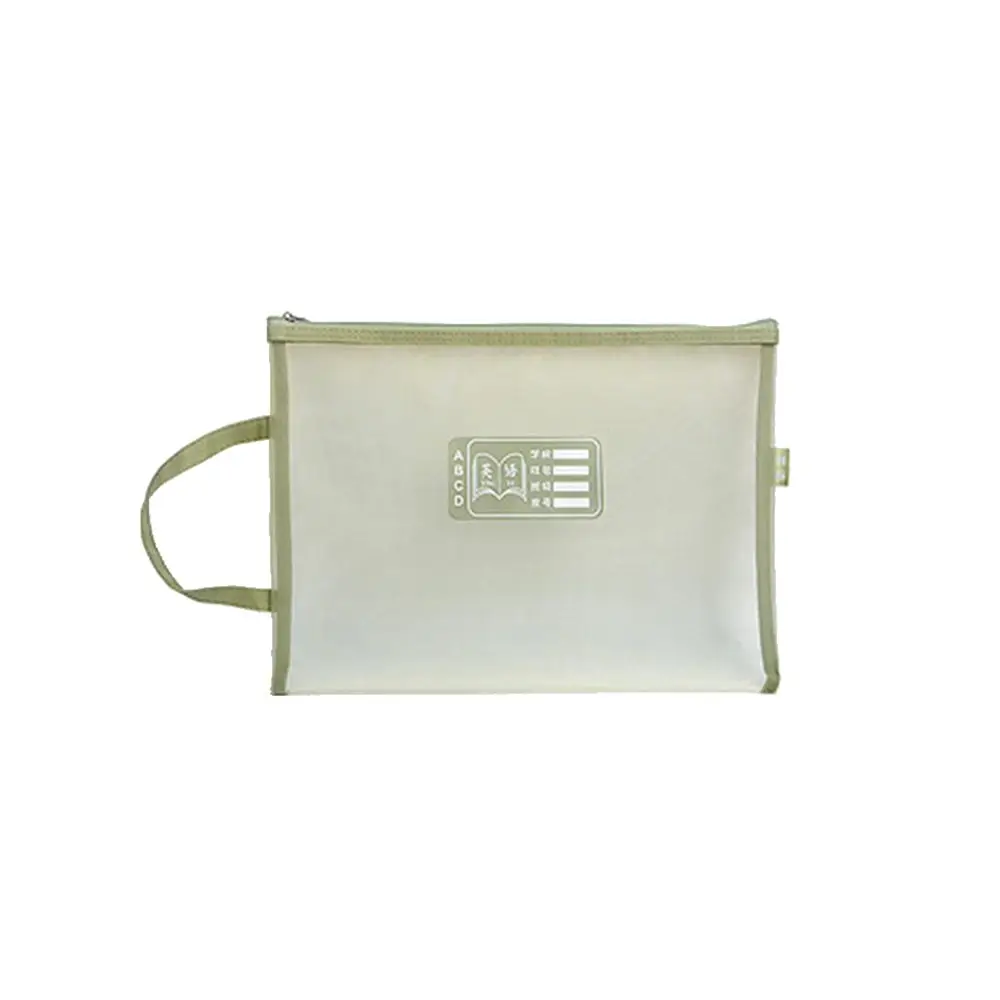 

School Office Supplies Paper Stationery Organizer Pouch Storage Handbag Document Bag Zipper File Pocket A4 File Folder Bag