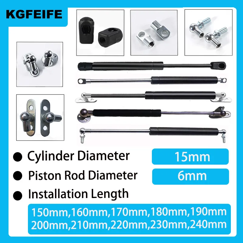 

1 шт., 150 мм-240 мм, 5 кг-25 кг/50N-250N, мебельная стойка, универсальные стойки, газовый амортизатор, гидравлический подъемник, кухонный шкаф