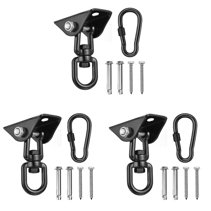 spor-3x-天井フック-ハンギングチェア-360-°-回転スイングハンガー-450kg-スイングサスペンションフック-パンチングバッグ、ハンモック、ヨガなど用