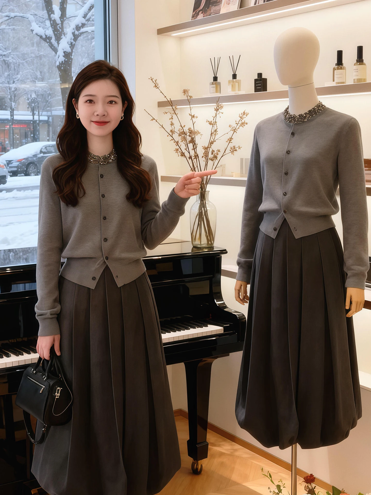 

Comfortable Knitted Open Cardigan Single Button Long Sve round Ne Simple Design Trendy Sweater Korean Sle Loose Fit Ca...