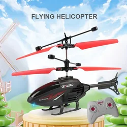 2 Channel Gesture Control Suspension Helicopter RC Remote Induction Aircraft With Charging LED Light Kids Toy