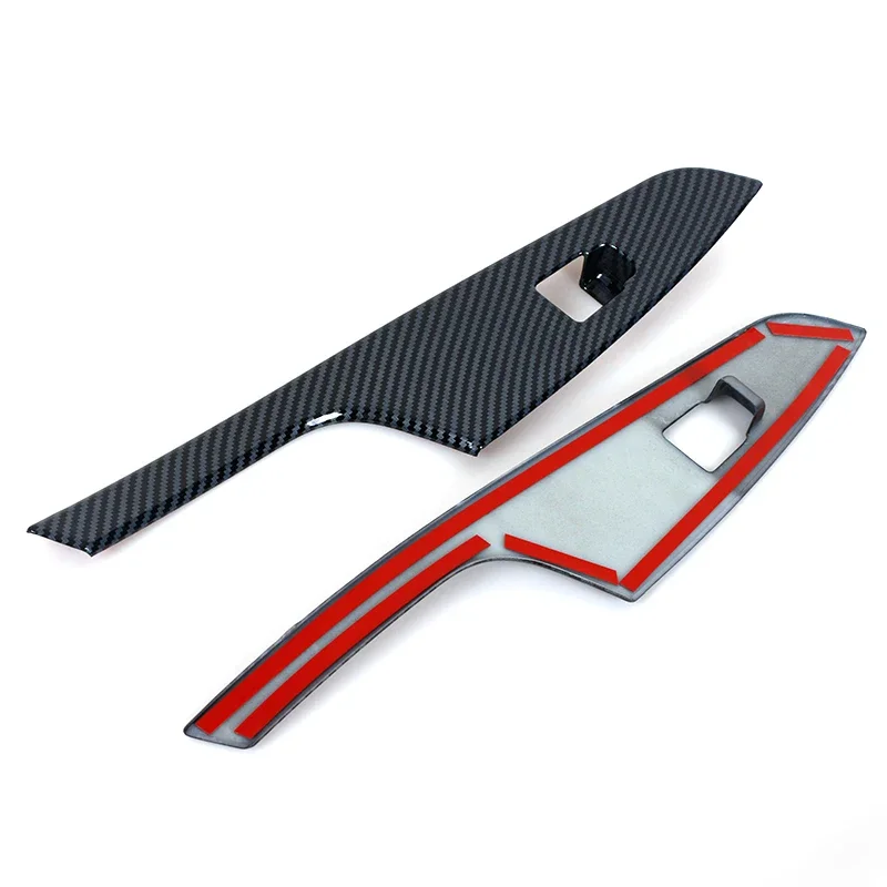 For Hyundai Tucson (2015-2020) Carbon Fiber Window Lift Switch Button Panel Trim - Interior Sticker Accessories