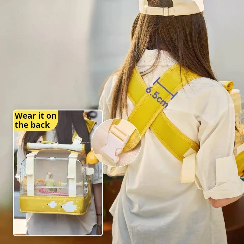 Parrot Carry Bag Breathable Anti-escape Parrot Carrying Backpack Waterproof Travel Takeout Bird Cage Small Pet Carriers Supplies view 3