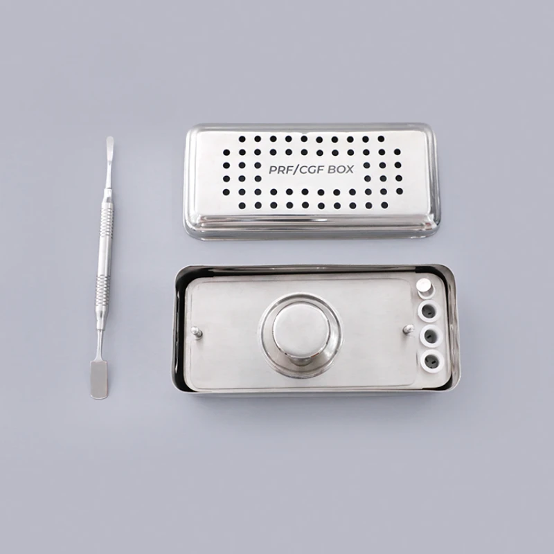 Medical Grade Stainless Steel PRF Box with Instruments Teeth Boxes for Periodontal Surgery