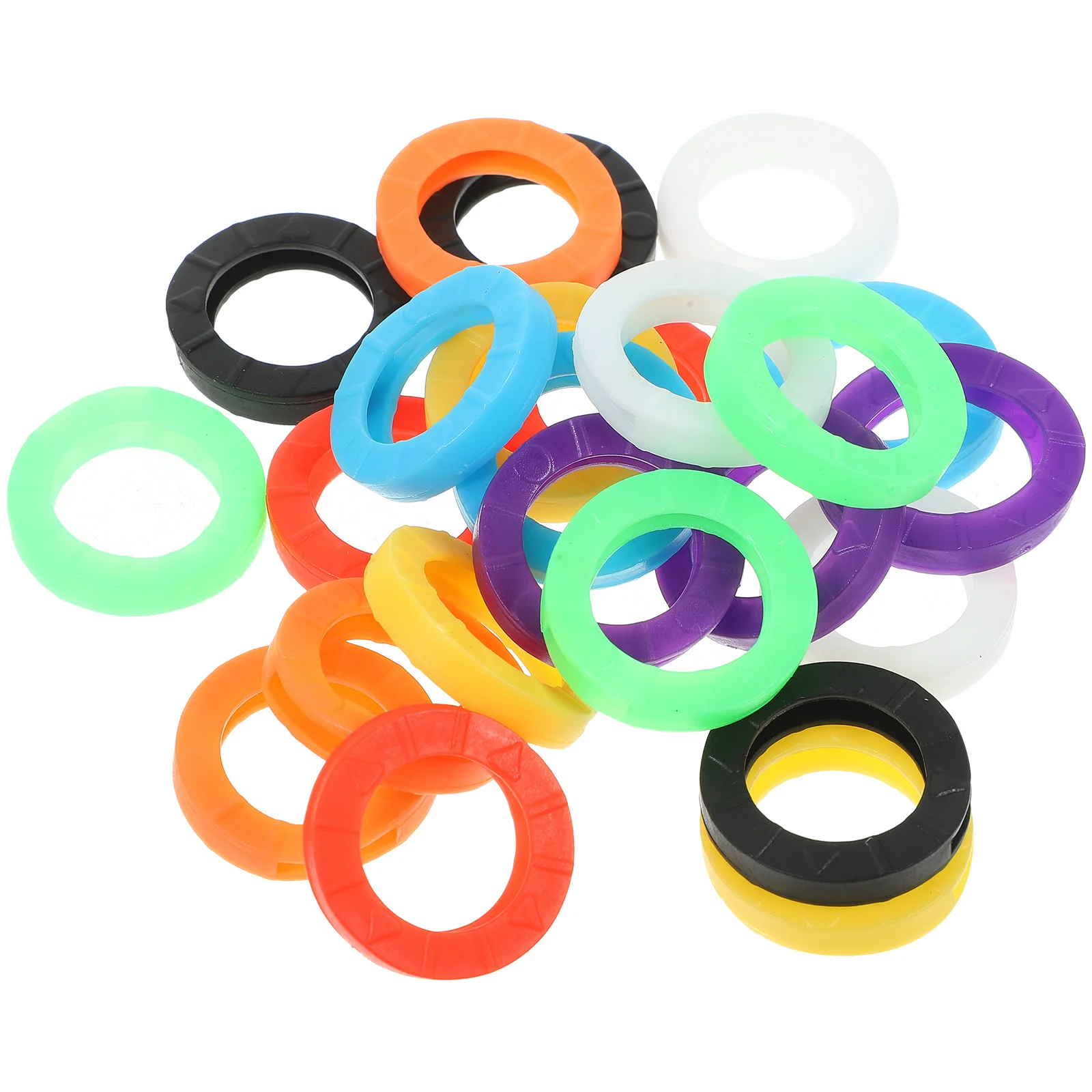 

24 Pcs Silicone Key Cover Covers Coloured Keyboards Caps Lanyard Colored for Small Keys Keycap House