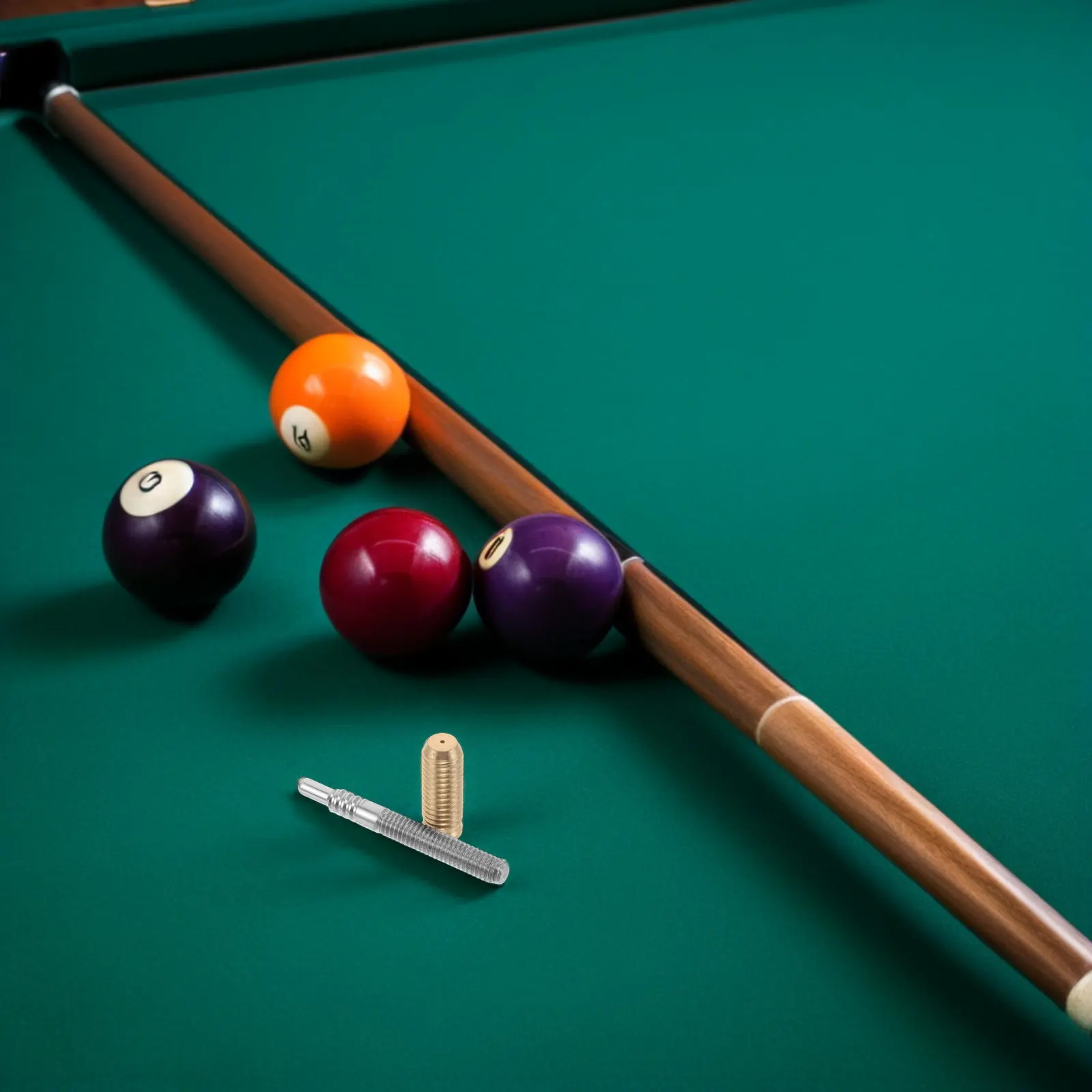 

Stainless Steel Billiard Joint Pin Screw Pool Cue Connector Fast Installation Cue Stick Extender for Tournament Leisure