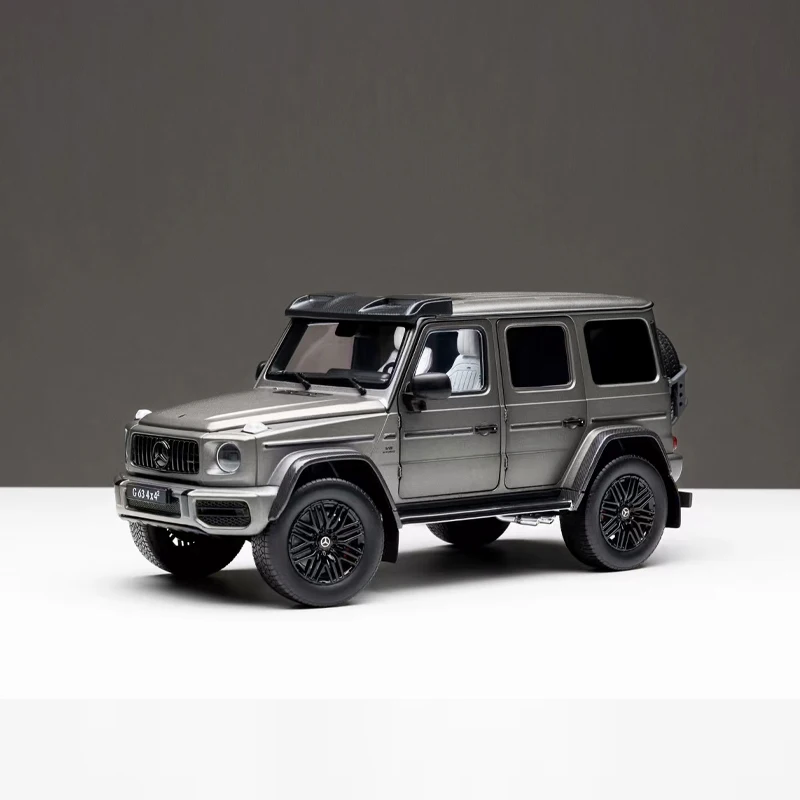 Diecast 1:18 Scale Benz G63 4X4² Simulation Alloy Full Drive Car Model Static Display Collectible Gift Souvenir Decration