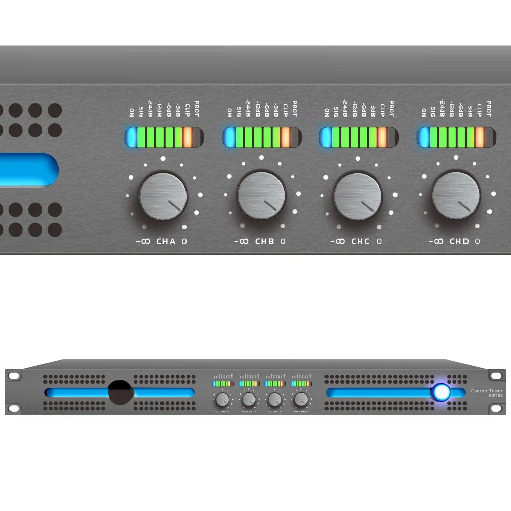 Amplificador de potencia estable profesional ShennDare CT4.20 de 2 ohmios, 4 x 4500 W, 2 ohmios, amplificador de sonido profesional de 4 canales, 4 x 2000 W, 8 ohmios, subwoofer para DJ, altavoz de matriz de línea