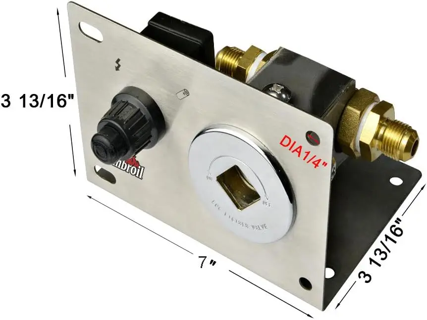 Fire Pit Gas Burner Spark Ignition Kit – Including Push Button Igniter Gas Shut-Off Valve with Key