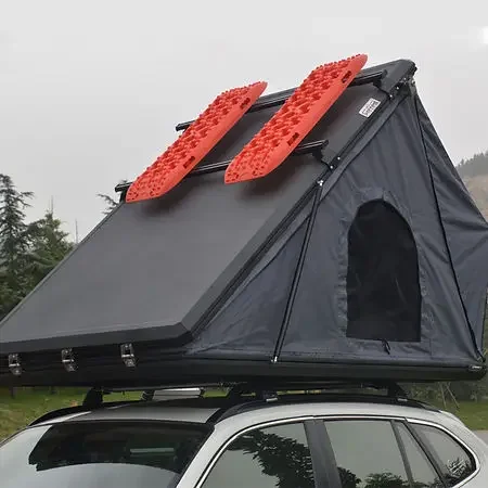 Wholesale Hiking Outdoor Aluminum 2-3 Person Car Rooftop Tent Triangle Hard Shell Car Roof Top Tent