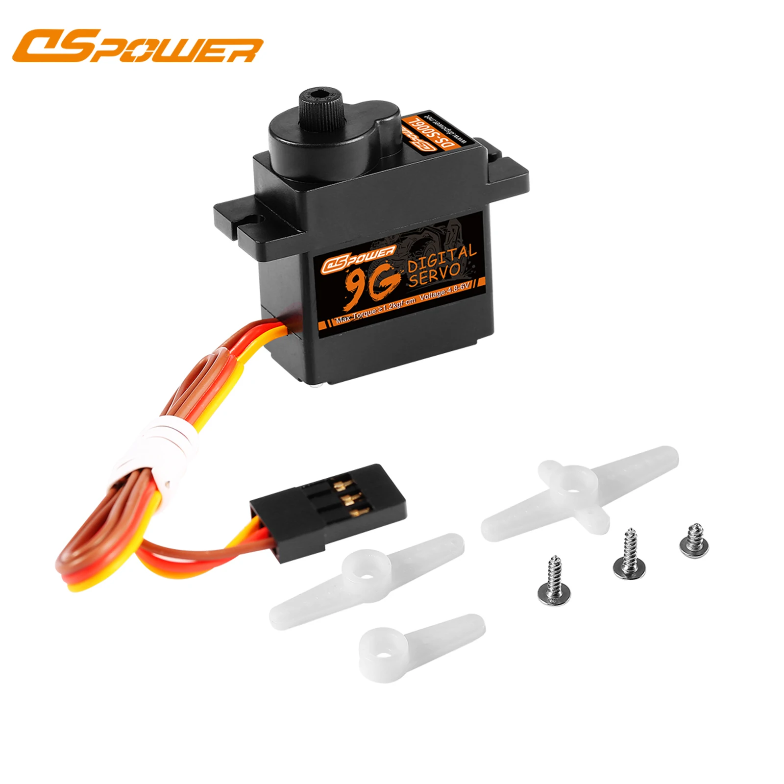 DSPOWER-servomotor Digital a prueba de agua, 9G, para avión, helicóptero, coche, barco, Robot SCX24, WLtoys K969, K989, K999, Mini Q Fixwing