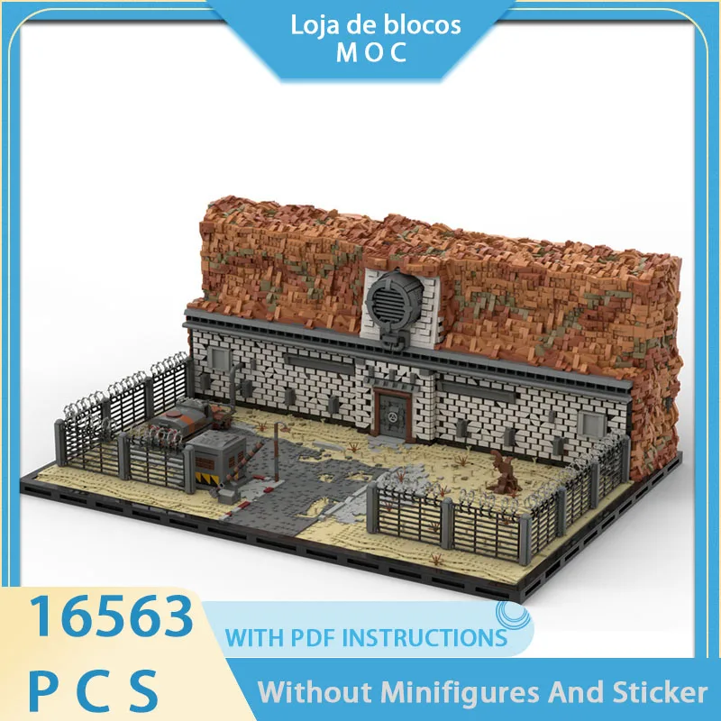 

Изысканная новая модель игровой сцены MOC из строительных блоков: военная база Mariposa, модульный конструктор, праздничный подарок, DIY-сборка