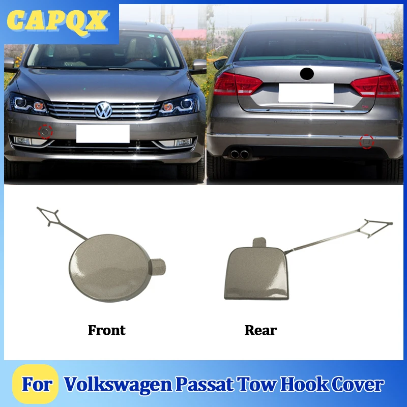 For Volkswagen Passat  2011 12 13 14 15 Bumper Trailer Cover Tow Bracket Cover Bumper Tow Hook Cover Cap