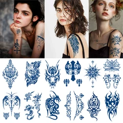 1pc Cyan Gothic Tatoo Stickers 20 Different Styles Waterproof Temporary Gradient Tattoo Patch Herbal Juice Unisex Tattoo Patch