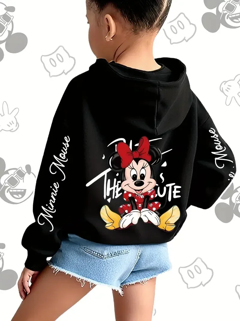 

Детские толстовки с Микки Маусом Disney, пуловеры для маленьких мальчиков и девочек, молодежные повседневные уличные толстовки, осенняя одежда, подарки на день рождения