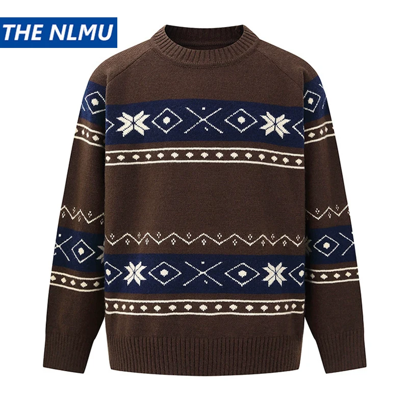 

2025 NEW Hip Hop Striped Sweater Streetwear Unisex Y2K Knit Top Autumn Winter Knitted Pullovers Men Loose Knitwear