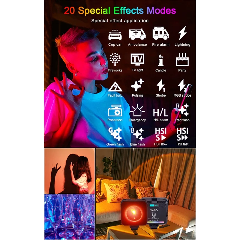 Ws6サンセットプロジェクションランプ、フルカラー雰囲気ライト、RGBビデオフィル、寝室、店舗、ライフデコレーション