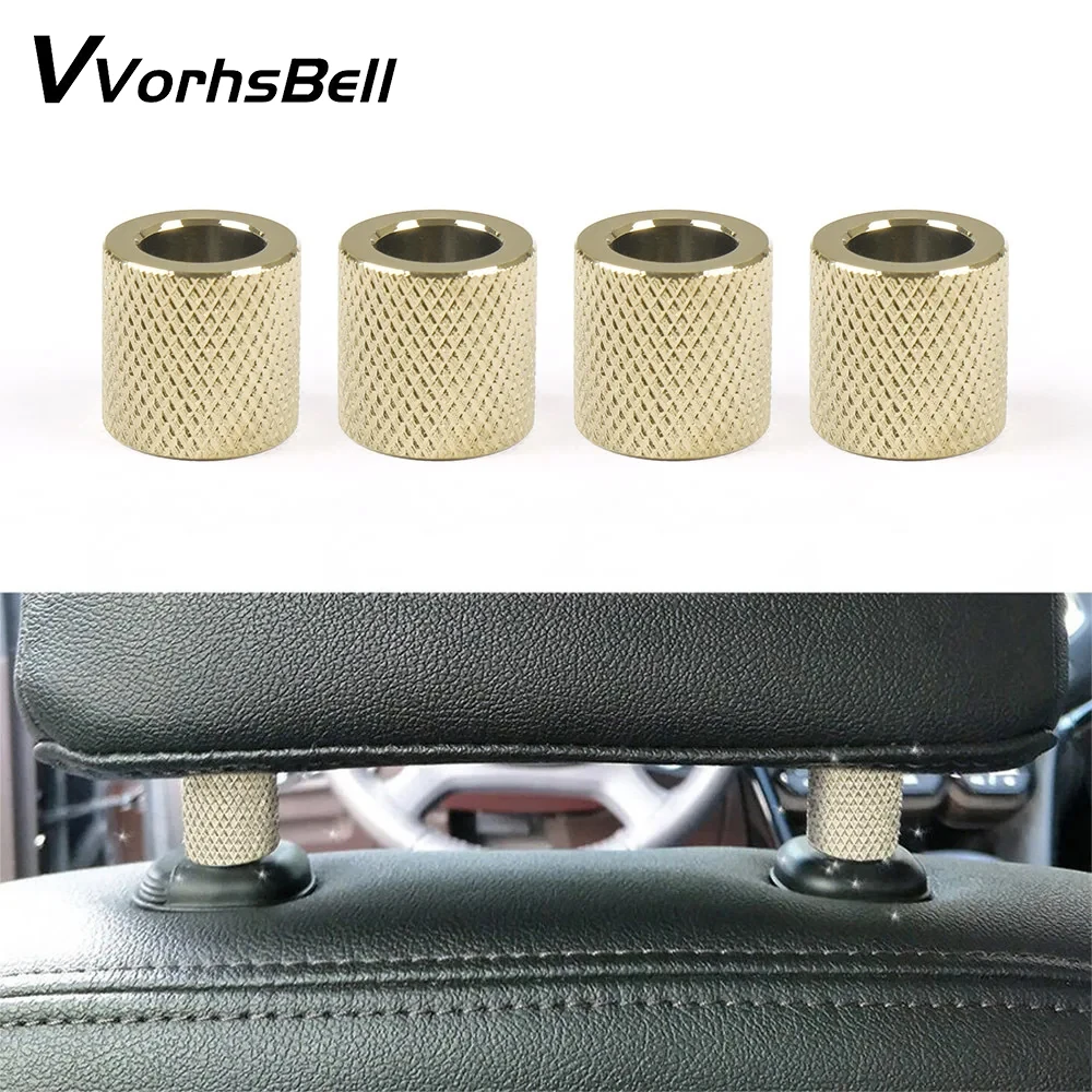 4 pcs รถ Headrest HEAD REST ปลอกคอแหวนตกแต่ง Bling Bling คริสตัลสําหรับรถยนต์ SUV รถบรรทุกตกแต่งภายใน 3 สี