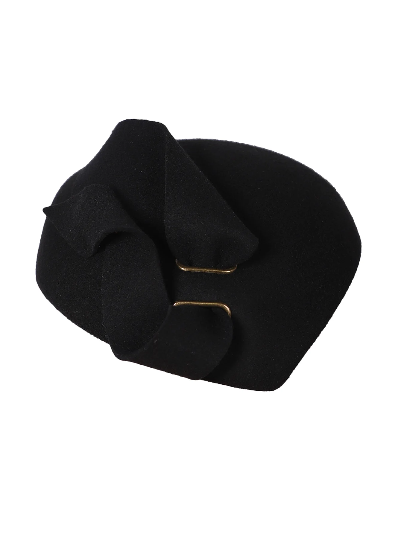 Elegant Wool Felt Derby Fascinators Hats in Pink & Black for Women Ladies - Church Cocktail Kentucky Hat with Metal Buckle