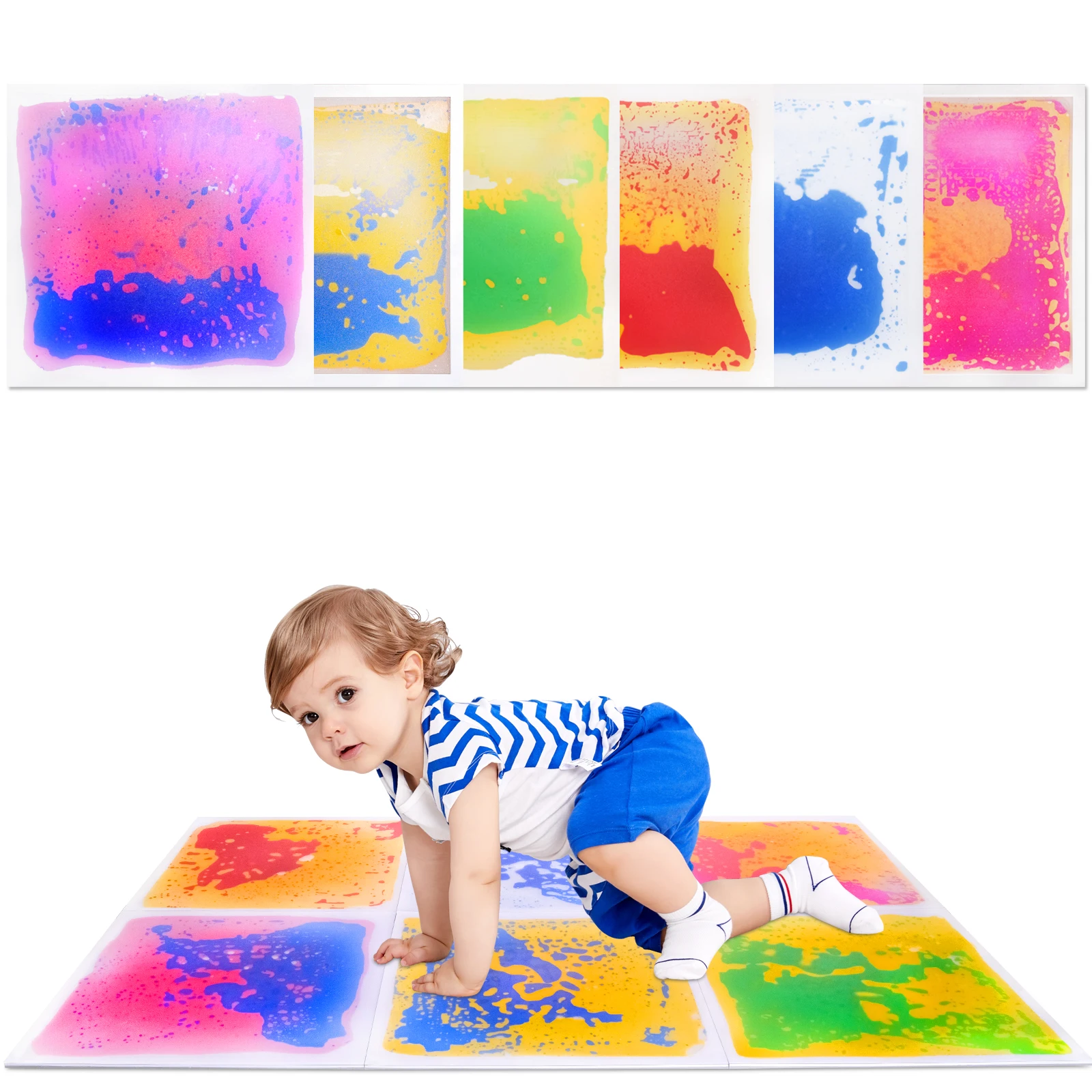 

Colorful Fun Surfloor Sensory Liquid Floor Tiles for Classroom Play Kids Sensory Color Floor Tiles Sensory Mat Set