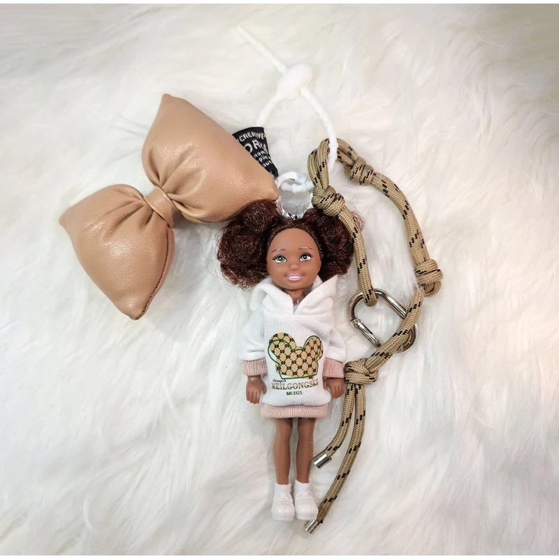 Niedlicher Puppentaschen-Anhänger, Schlüsselanhänger, hängende Verzierung, DIY, Wechselkleidung, Auto-Schlüsselanhänger, Taschendekoration für Barbie-Puppe, süße Mädchen 2024