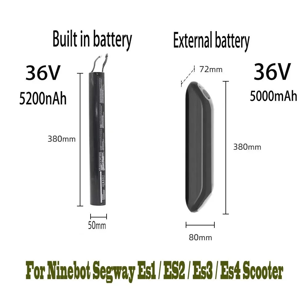 

18650 lithium battery pack 36V 5200mAh 5000mAh suitable for Ninebot Segway Es1/ES2/Es3/Es4 E22E25 scooters spare battery