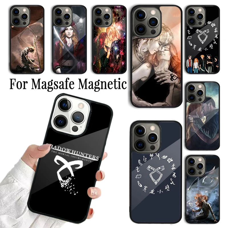 Phone Case For iPhone 16 15 14 13 12 11 Pro Max Plus Magsafe Magnetic Wireless Charging Cover Shadowhunters TV Clary Fray Jace