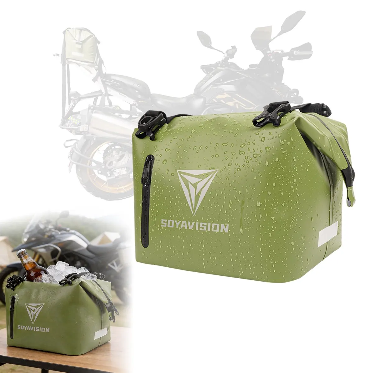 

Motorcycle Back Seat Tail Bag Waterproof Motor Dry Bag Cooler Bag Motorcycle Luggage Bag Portable Hand Bag Shoulder Bag