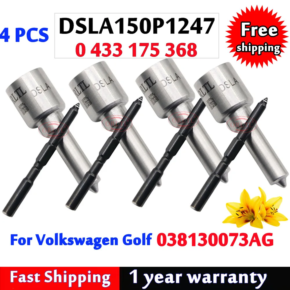 

4 шт. дизельная форсунка DSLA150P1247 0 433 175 368 топливная форсунка 038130073AG форсунка 0433175368 для Volkswagen