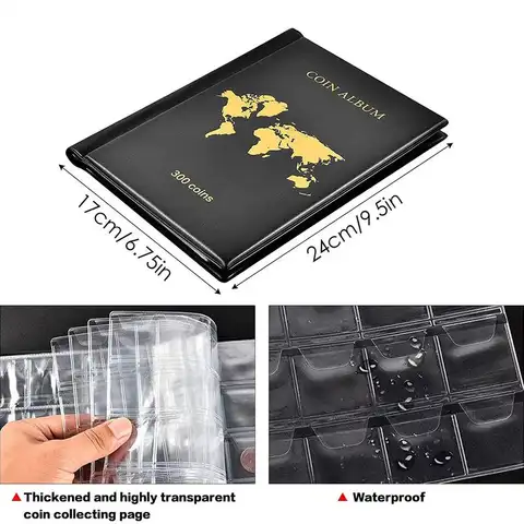 300 포켓 동전 수집 앨범 도서 수집 돈 주최자 보관 가방 PVC 필름 방수 배지 보관 상자 케이스 Best5 300 포켓 동전 수집 앨범 도서 수집 돈 주최자 보관 가방 PVC 필름 방수 배지 보관 상자 케이스 Best5