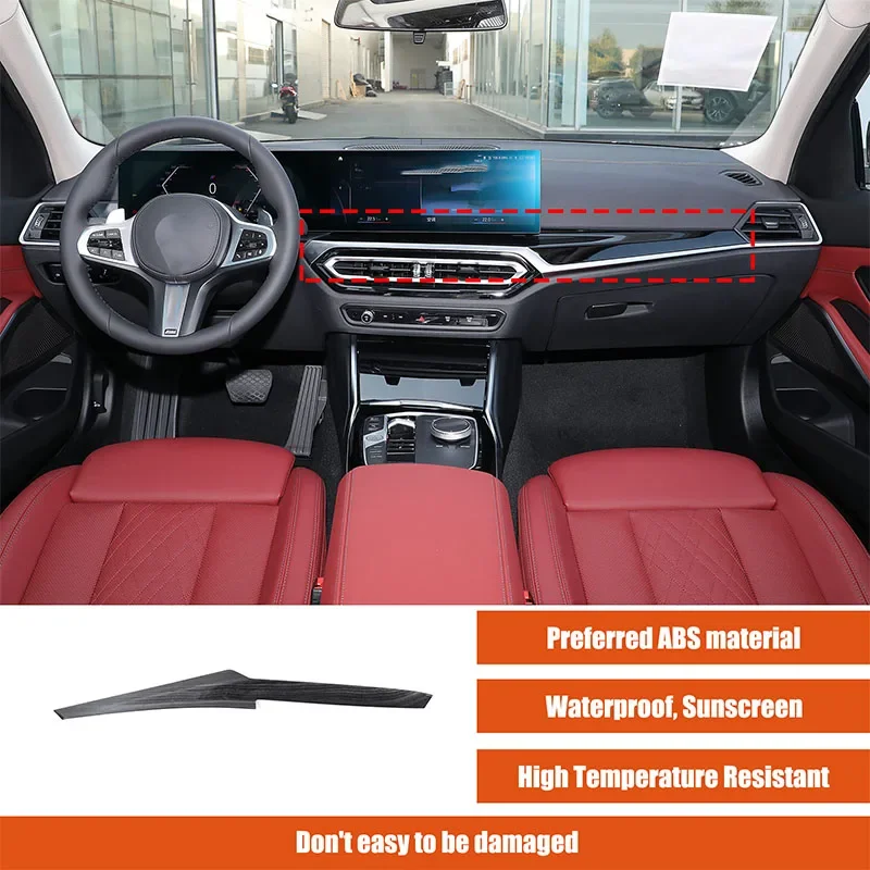 

For BMW 3 4 Series i3 i4 G20 G21 G22 2023 + Car Center Console Dashboard Panrel Trim Cover ABS Carbon Fiber Interior Accessories