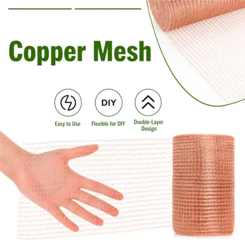 M11K-Double-Layered Wire Mesh With 1 Stick, Homemade Hole Filler For Gardening Sprue Sealing And DIY(1 Roll)