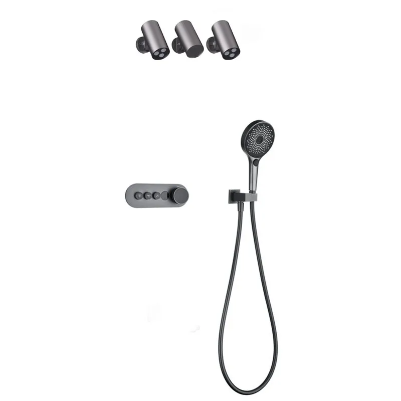 

Digital Shower Set Hot Cold Mixer Shower System Bathroom SPA Rainfall Thermostatic Tap Bathtub Wall Mount Rain Faucet