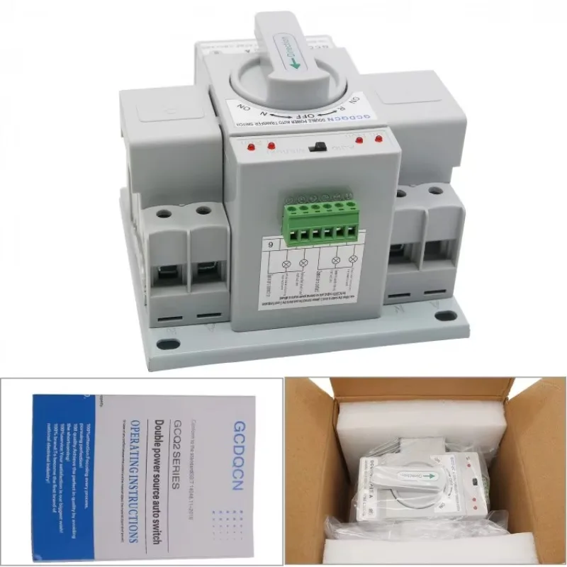 

NEW Dual Power Automatic Transfer Switch 2P 63A 220V 150*138*115mm Toggle Switch