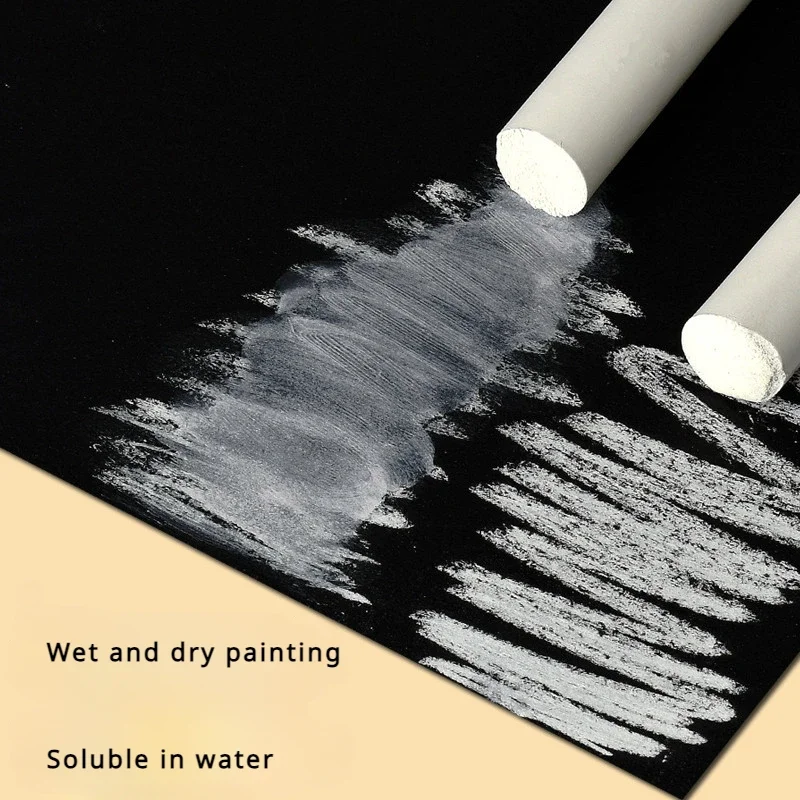 1pcs Large Black and White Carbon Powder Strip Art Student Painting Carbon Powder Sketching Water-soluble Charcoal Pencil