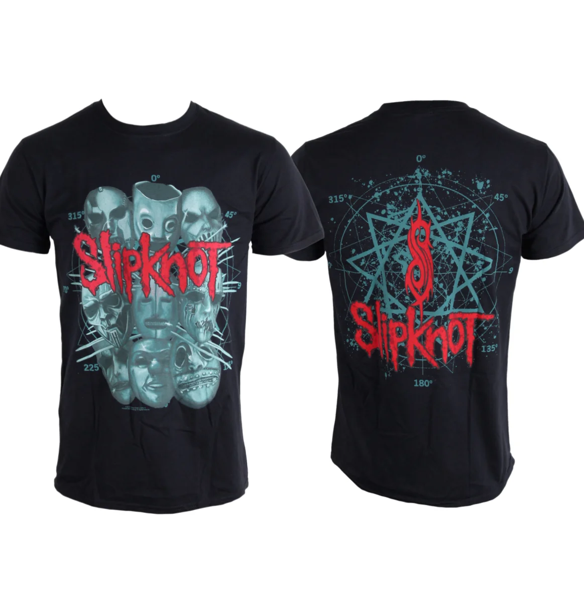 Camiseta Slipknot Masks 2 com Estampa Artística - Camiseta de Algodão Casual e Moderna, Adequada para Homens e Mulheres